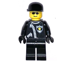 LEGO Politie Officer met Zwart Pet minifiguur