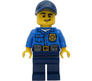 LEGO Polis med Dark Blå Keps Minifigur