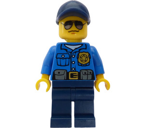 LEGO Police Officer with Dark Blue Hat and Sunglasses Minifigure