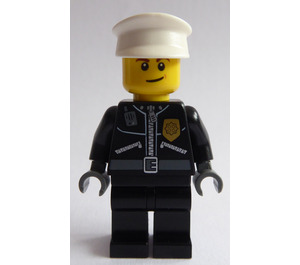 LEGO Police Officer with Dark Stone Hands and Black Pants Minifigure