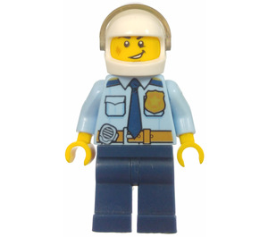 LEGO Politibetjent med Hjelm Minifigur