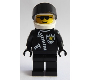 LEGO Polizei Officer mit Logo Helm Minifigur