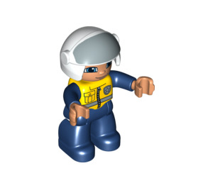 LEGO Police Officer with Open Helmet Duplo Figure