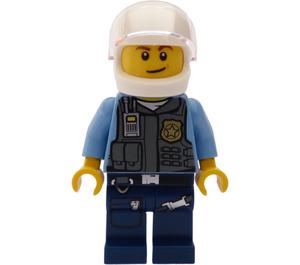 LEGO Politimand med hvid Hjelm Minifigur