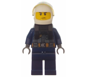 LEGO Police Pilote avec Veste et Dark Stone Grey Gilet Minifigurine