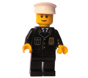 LEGO Policja Więzień Strażnik Minifigurka z brązowymi brwiami