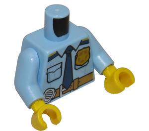 LEGO Polizei Shirt mit Gürtel, Tie und Badge Torso (973 / 76382)