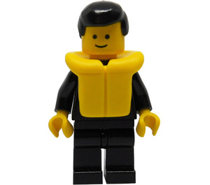 LEGO Police with Lifejacket and Black Hair Minifigure