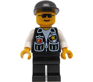 LEGO Polizei mit Sheriff Stern und Schwarz Kappe Minifigur