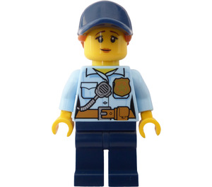 LEGO Politie vrouw met Pet, Paardenstaart en Worried Look Minifiguur