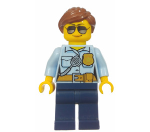 LEGO Polizei Woman mit Haar Minifigur
