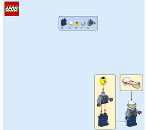 LEGO Policeman and Motorcycle 952103 Instructies