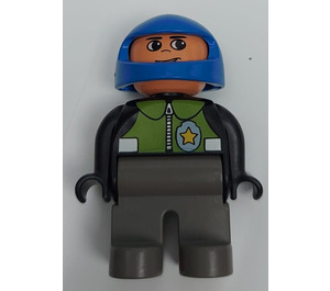 LEGO Policeman, Blauw Helm Duplo Figuur