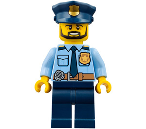 LEGO Politibetjent med Sort Skæg Minifigur