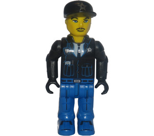 LEGO Policjant z Czarny Czapka z Srebro Gwiazda Minifigurka