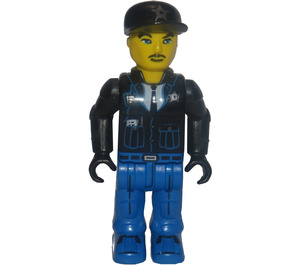 LEGO Policeman with Black Cap with Silver Star Minifigure