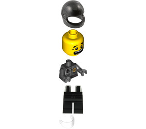 LEGO Poliziotto con Nero Casco Minifigure