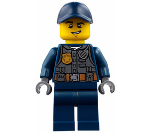 LEGO Politimann med Dark Blå Caps Minifigur