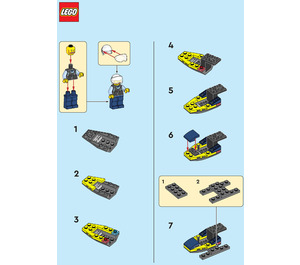 LEGO Policeman avec Helicopter 952402 Instructions