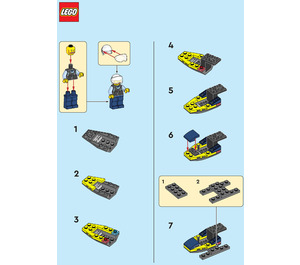 LEGO Policeman with Helicopter 952402 Instructies