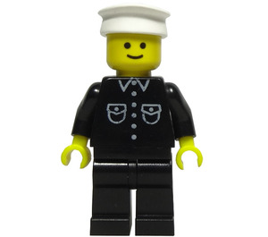 LEGO Policeman avec Shirt avec 6 Buttons et blanc Police Chapeau Figurine