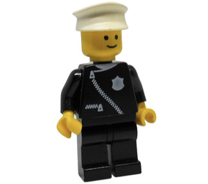 LEGO Policeman mit Zipper und Weiß Hut Minifigur