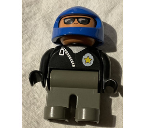 LEGO Policeman met Zippered Jacket en Politie Badge Duplo Figuur