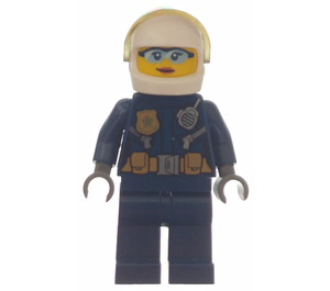 LEGO Policjantka Pilot z Safety Okulary ochronne Minifigurka