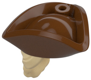 LEGO Ponytail and Reddish Brown Tricorne Hat (67043)