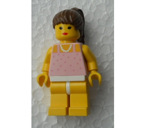 LEGO Poolside Woman in Pink Top met Zilver Necklace minifiguur