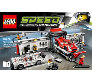 LEGO Porsche 919 Hybrid en 917K Pit Lane 75876 Instructions