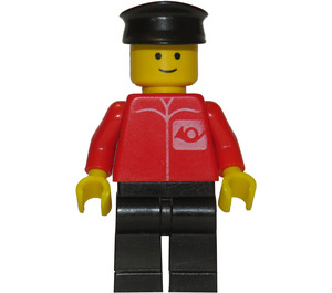 LEGO Post Office Worker med Svart Hatt Minifigur