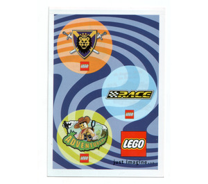 LEGO Postcard 'just imagine...'  with 3 stickers