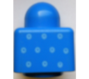 LEGO Primo Brick 1 x 1 with Blue dots (31000 / 40998)