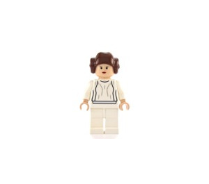 LEGO Princess Leia dans blanc Outfit Figurine Cheveux lisses