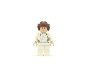 LEGO Princess Leia in White Outfit Minifigure with Detailed Hair