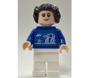 LEGO Princesa Leia con Navidad Jersey Minifigura