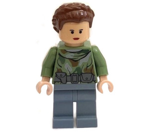 LEGO Princess Leia met Endor Outfit minifiguur