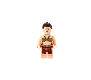 LEGO Princesa Leia con Slave Atuendo y Dark Marrón Pelo Minifigura