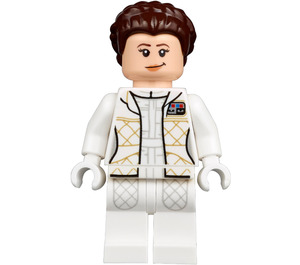 LEGO Prinsessa Leia med Vit Hoth Utstyrsel och Crooked Smile Minifigur