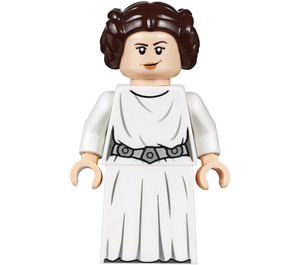 LEGO Princess Leia with White Outfit with Detailed Belt and Skirt Minifigure