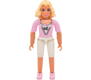 LEGO Princess Rosaline with Pink Top with V-Collar and Rose Pattern and White Shorts Minifigure