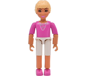 LEGO Prinsessa Vanilla jossa Valkoinen Shortsit & Dark Vaaleanpunainen Yläosa jossa Roses Koriste Minihahmo