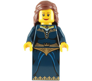 LEGO Princess wearing Dark Blauw Dress met Gold Decoratie minifiguur