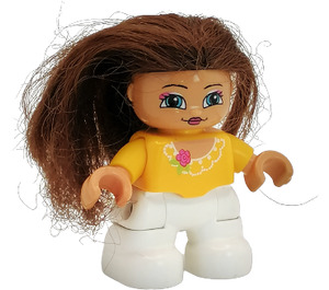 LEGO Prinsesse med Brun Combing Hår Duplo figur