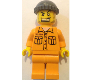 LEGO Więzień 50380 W Średni pomarańczowy Uniform Minifigurka