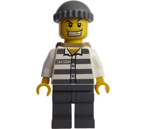 LEGO Fange 50380 med Gold Tann, Strikket Caps og Ryggsekk Minifigur