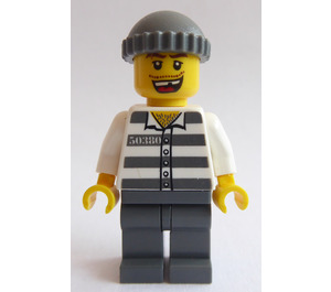 LEGO Prisoner 50380 met Missing Tand en Gebreid Pet minifiguur