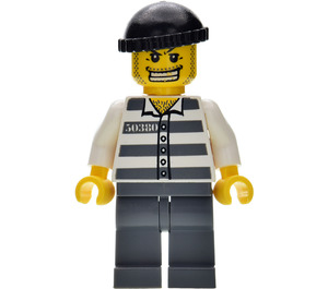 LEGO Gevangene Number 50380 met Gold Tand, Zwart Pet en Dark Stone Grey Poten Minifiguur