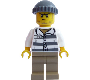 LEGO Prisionero con Gris De punto Gorra  Minifigura